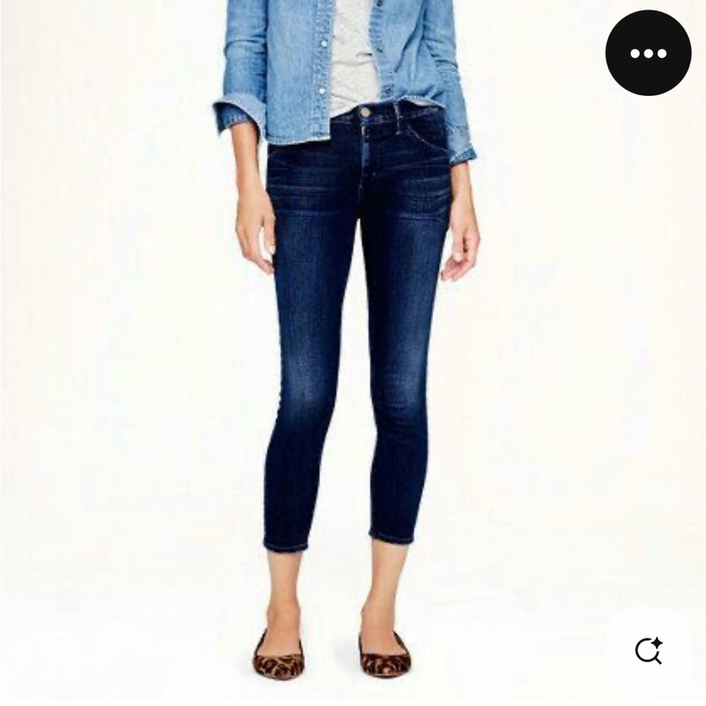 Goldsign for J.Crew Glam Skinny Ankle Blue Jeans, Size 26